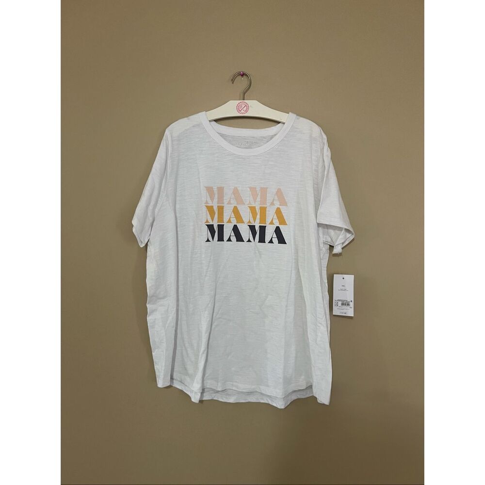 Isabel Maternity By Ingrid & Isabel White Mama T-Shirt Woman’s Size XXL NEW